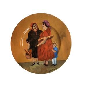 Guy Buffet Tuscan Storefronts Salad Plate Panetteria Gossip 8 Inch